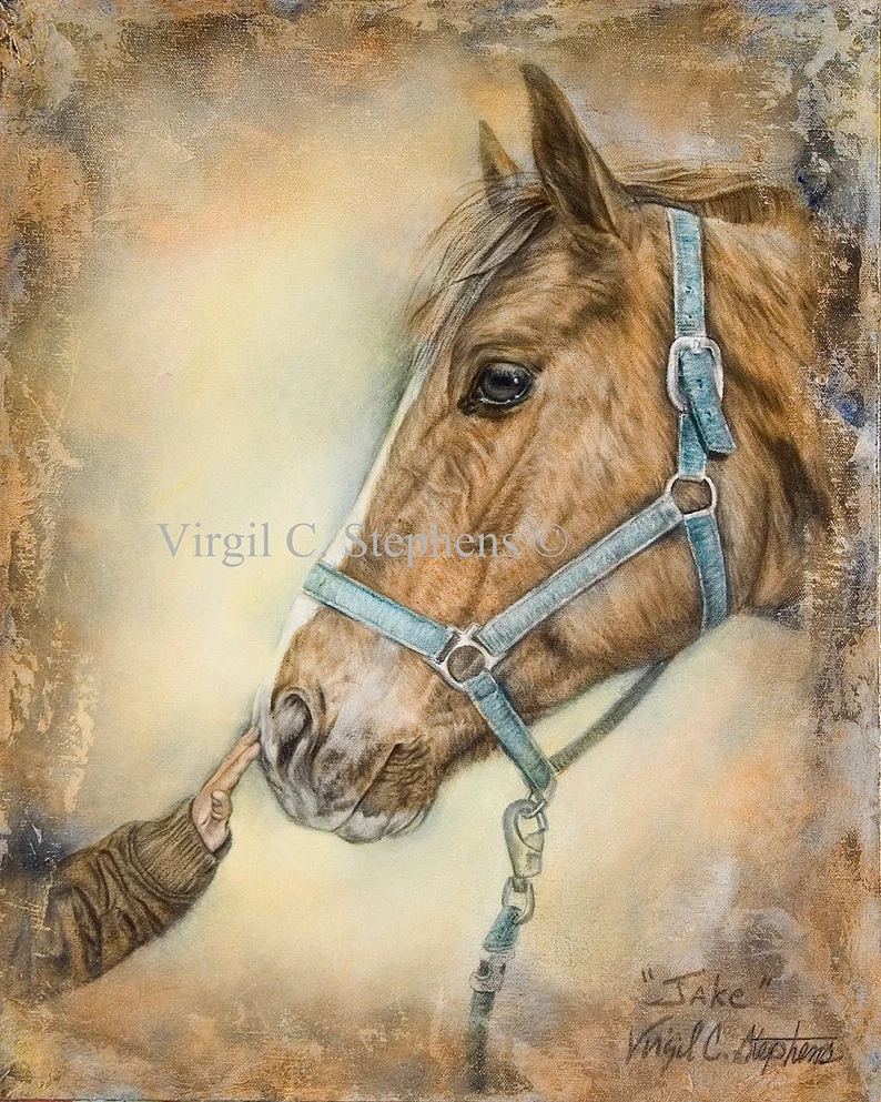 Jake horse portrait artwork