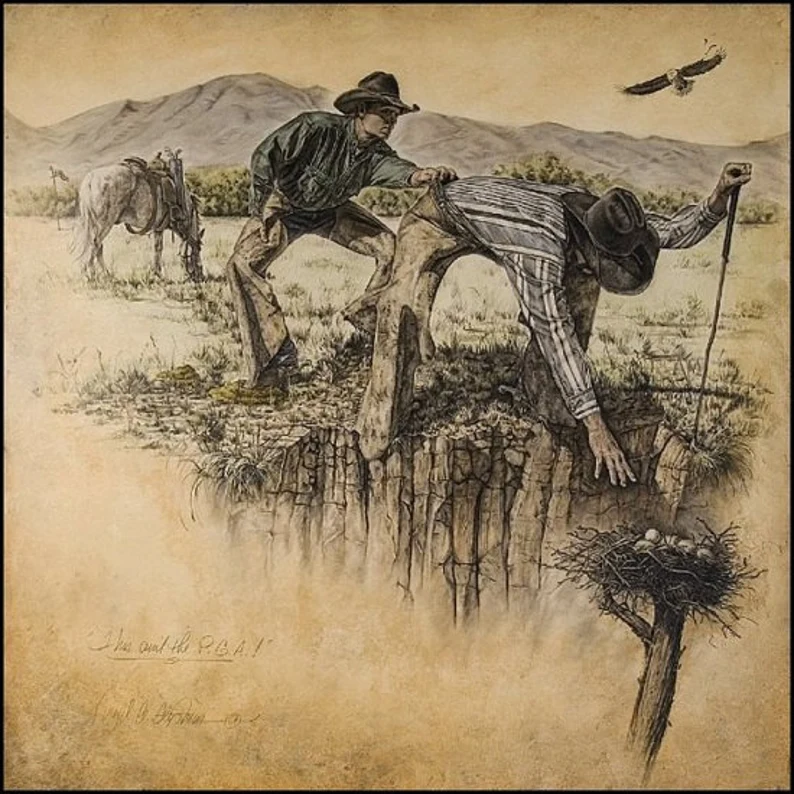 This Ain't the PGA cowboy golf artwork